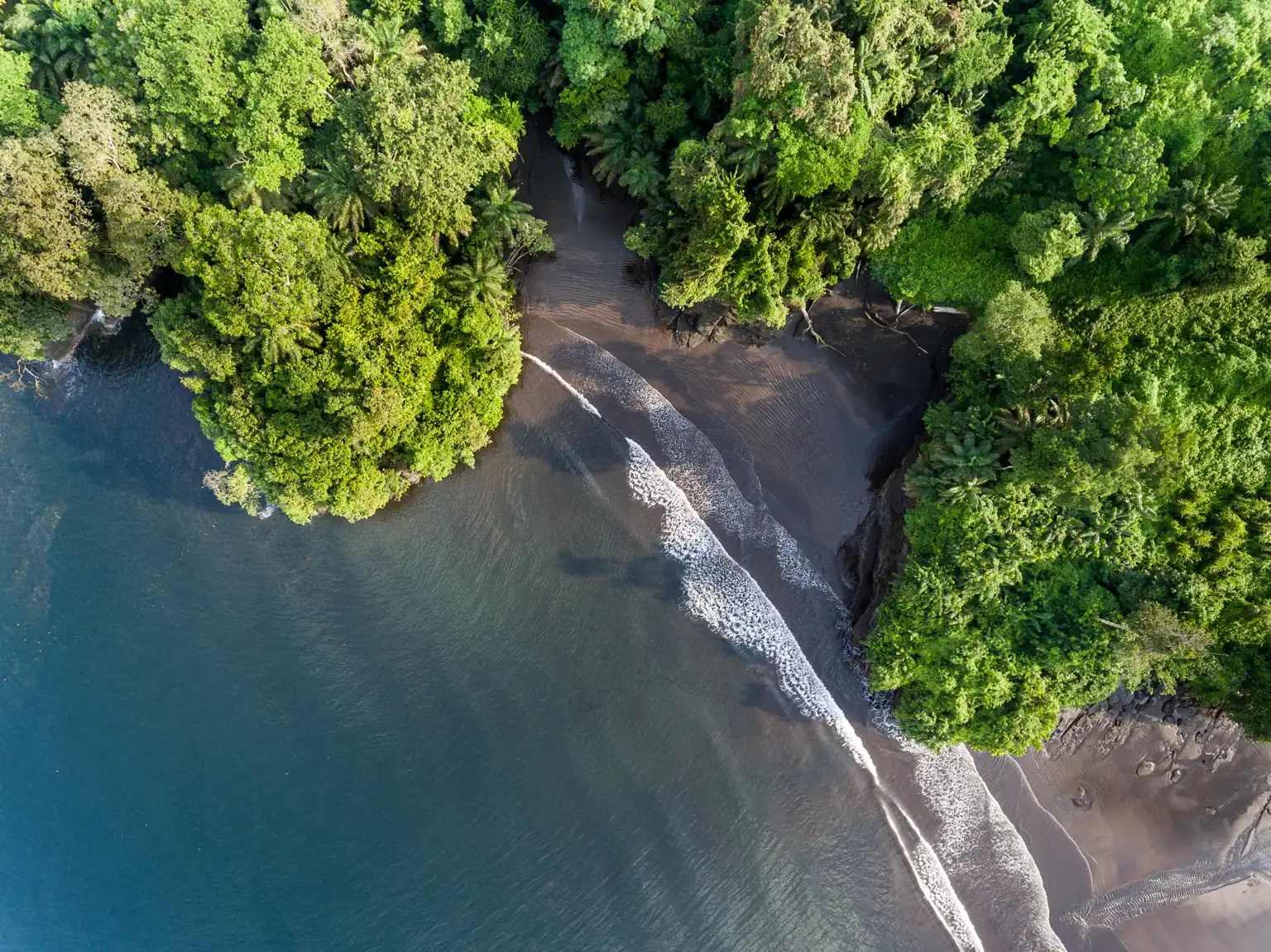 Perspectiva aérea de la isla de Bioko